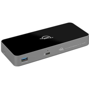 OWC Thunderbolt 5 Hub, 3 x Thunderbolt 5 poorten, USB-A-poort, tot 80/120 Gb/s, tot 3 8k beeldschermen, 140 W voeding en opladen, compatibel met Mac & PC, Thunderbolt 5/4/3, USB4 en USB-C