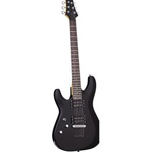 Schecter 430 C-6 Deluxe elektrische gitaar met massief lichaam, satijn zwart C-6 DELUXE LH Full Size Sbk