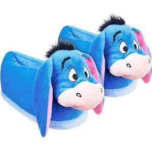 Disney Stitch Slippers Vrouwen Tieners 3D Warm Zachte Baby Yoda Dames Slippers Antislip Zool Maat 3-8 Eeyore Stitch Geschenken (Blauw Eeyore, 36-37 EU)