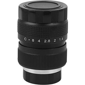 Aboiled Television Tv-lens/CCTV-lens voor C-mount camera 25 mm F1.4 in zwart