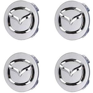4 stuks Car Center Hub Caps voor Mazda CX-3 2018-2023 56mm Car Center Hub Caps Wieldoppen Stickers Vervanging, B