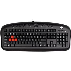 A4TECH Game Master Keyboard toetsenbord (PS/2, zwart, 198,5 x 443,5 x 28,2 mm, Windows 95/98/ME/2000/NT4.0/XP/2003)