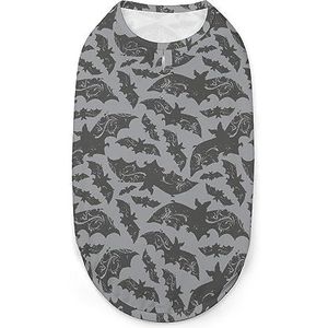 Vliegende Halloween vleermuizen hondenshirts huisdier zomer T-shirts mouwloze tanktop ademend voor kleine puppy en katten