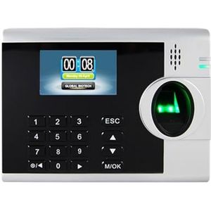 Inklokken in Machine, ZK XM218 3 Inch Kleurenscherm Systeem Vingerafdruk Tijdregistratie Tijd Clockc USB TCP/IP Biometrische Vingerafdruk Tijd Recorder Kantoorponsklok(Color:XM218,Size:OTHER_1)