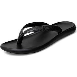 Slippers Heren Slippers Thongs Designer Strand Lichtgewicht Comfortschoenen (Color : Black, Size : 41)