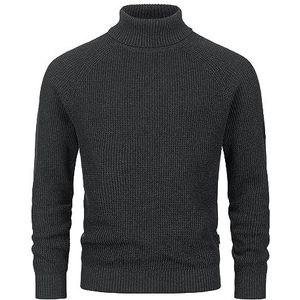 Indicode Heren INHarlan Knit Sweater | Fijngebreide trui van katoen met col Raven M