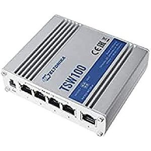 Teltonika TSW100 - Niet-beheerde industriële PoE-Ethernet-switch