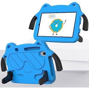 Tablet PC-hoes Kindertas Compatibel met Lenovo Tab M8-hoes (3e generatie) TB-8506F/8506X-hoes Duurzame, schokbestendige handgreepstandaard Beschermhoes Lichtgewicht EVA-hoes Bescherming(Blue+black)