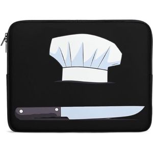 Grappige Chef Hoed Mes Tool Laptop Sleeve Tas Shockproof Notebook Computer Pocket Tablet Draaghoes