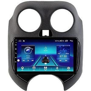 Voor Nissan Maart MICRA 2010-2013 Android 12 Carplay Auto Stereo GPS Navi Sat Radio 9 inch Multimedia BT WiFi 32 GB Stuurbediening