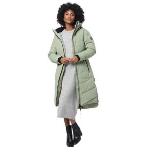 MARIKOO B949 Winterjas voor dames, gewatteerde winterjas, warme lange mantel, Smokey-Mint, M