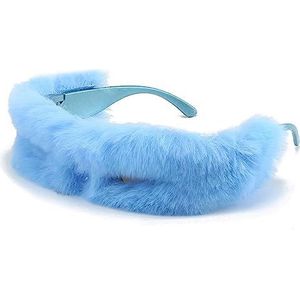 GALSOR Amerikaanse stijl hete meid pluche zonnebril hiphop straat schieten feestbril (kleur: blauw, maat: vrije maat)
