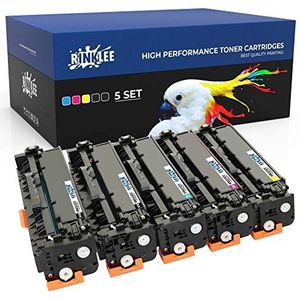 RINKLEE 312X 312A Toner Cartridge Compatibel met HP Color LaserJet Pro MFP M476 M476dn M476dw M476nw | Hoge Opbrengst 4400/2700 pagina's | 5-PACK