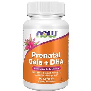 Now Foods Pre-Natal Multivitamine met DHA softgels, 90 count.