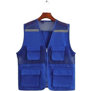 Kamizelki bezpieczeństwa, Veiligheidsvest met hoge zichtbaarheid, meerdere zakken, reflecterend mesh, werkkleding, veelkleurig, meerdere maten(A,XXL)
