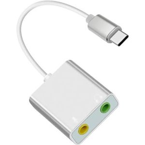 USB naar 3.5mm Sound Adapter Externe Stereo Kaart Voor/PC/Laptop Microfoons Ondersteunde Hoofdtelefoon