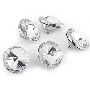 Knopen knutselen, strassknopen, diamant kristal meubelknop strass strasssteentjes sofa hoofdbord versieren knop DIY handwerk decoratie (20 mm)