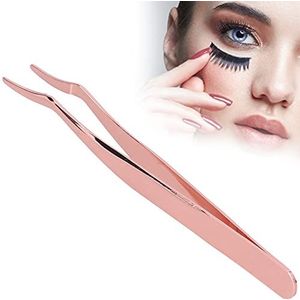 Wimperapplicator, wimpers gebogen pincet Uitstekend met gehumaniseerde openingsmaat voor de meeste mensen voor het trimmen van wenkbrauwen(Rose gold (adhesive bag))