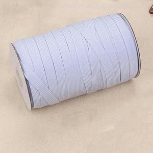 10-180M elastische band breedte 0,3-4,0 cm veelkleurig plat latex elastisch lint DIY naaien kledingstuk badpak broek rubberen rand-wit 1,2 cm -90 m