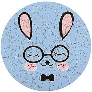 Kawaii Bunny Animal Shaped Jigsaw Puzzels Leuke Houten Puzzel Familie Puzzel Geschenken 68 STKS