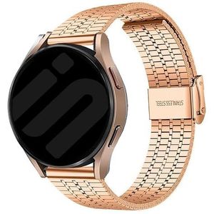Strap-it Samsung Galaxy Watch 6-40mm roestvrij stalen band (rosé goud)
