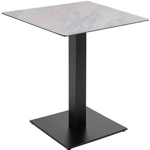 Oviala - Eettafel - Beige - Marmeren Bekleding - 70 x 70 cm