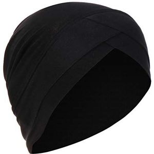 Zhiyao Turban Chemo tulband voor dames, zomer, beanie, muts, ademend, chemo-mutsen, katoen 2023, zwart, One size