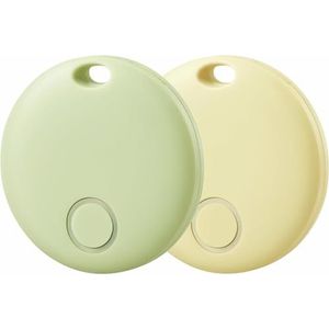 Reyke Smart Tag Pro, koffertracker, compatibel met Apple Waar is? APP (alleen iOS) sleutelvinder voor sleutels, bagage, koffer, portefeuille, IP67 waterdicht, verpakking van 2 stuks