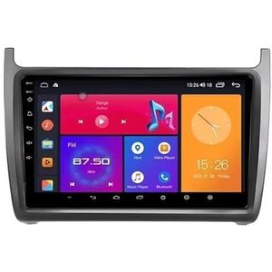 Android 13 Autoradio 9 inch Touch scherm dubbele Din auto stereo voor Volkswagen Polo 5 Sedan 2008-2020 met Bluetooth/FM radio/wifi/USB/stuurwielbediening/GPS(4 Core 4+64G)