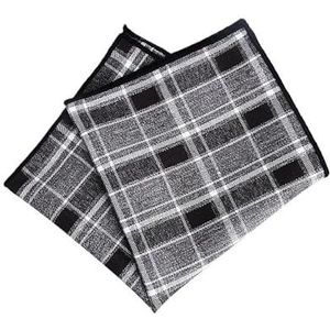 Geruite kleurrijke katoenen zakdoeken Geweven bedrukte geruite zakvierkant Heren casual gestreepte vierkante zakken (Color : 12)