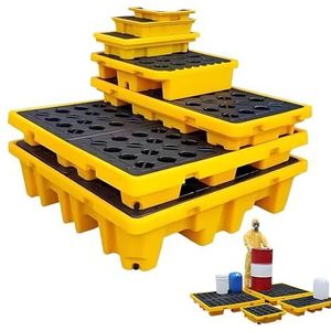 Morsbakken met rooster, Industriële modulaire lekbak, afneembaar, for olievaten, diverse maten, veelkleurig(120x120x17cm)