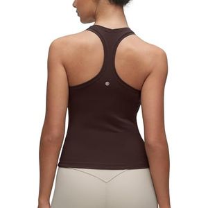 CRZ YOGA Butterluxe Racerback Workout Tank Tops voor Vrouwen Mouwloze Gym Tops Atletische Yoga Shirts Camisole Hot Fudge Bruin M