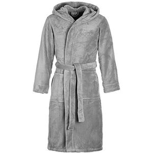 Di Vadini Florence Badjas voor heren, uniseks, met capuchon, ochtendjas, pluizig, nachtkleding van luxe microvezel, Öko-Tex Standard 100, Kimono met kleur en maten naar keuze XXS - 5XL