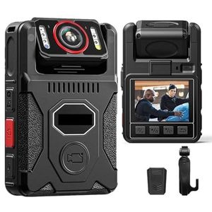Lichaamscamera M7 Pro 4K GPS op het lichaam gemonteerde camera 128 GB videorecorder 180 ° draaibare camera 4000 mAh batterij for 15 uur opnemen Bodycam