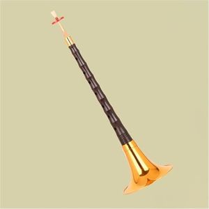 Suona Muziekinstrument Ebbenhouten Paal Verdikte Lak Gouden Kom Suona Set Volwassen Suona Chinese Folk Suona Hoorn (Color : G minor)
