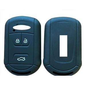 YCSYHQM Siliconen Autosleutel Cover Case Voor Chery Tiggo 4 7 8 Arrizo Voor Smart Afstandsbediening Sleutelhouder Sets 3 Knoppen Case Auto Interieur Accessoire-zwart B