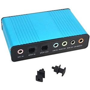 USB - 6 Kanaals - Externe Geluidskaart - 5.1/7.1 Surround - Voor PC Laptop Desktop Tablet