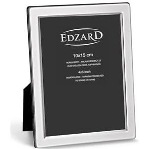 EDZARD Fotolijst Salerno voor een foto van 10 x 15 cm, verzilverd, bestand tegen aantasting.