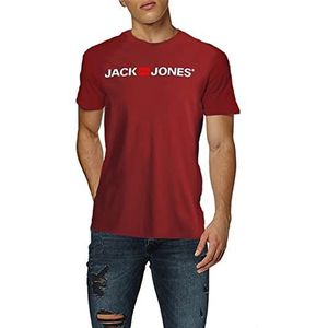 Jack & Jones T-shirt voor heren, rood (Red Dahlia), L