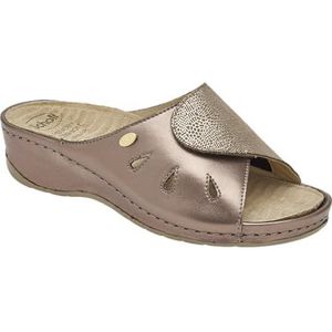 Scholl, Verstelbare damessandalen, met klittenbandsluiting, bronskleurig, Brons., 36 EU