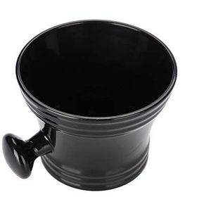 Scheerkom voor heren, klein formaat Duurzaam ABS van hoge kwaliteit Handig te gebruiken scheerkom voor mannen voor op de kamer(zwart)