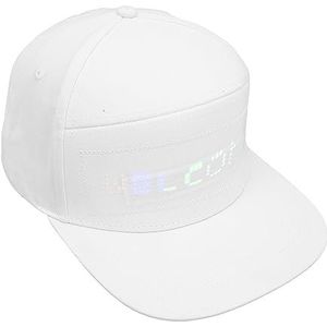 LED-hoed, Programmeerbaar Afneembaar Scherm Opvallende Kleurrijke Verwisselbare LED-hoed Verstelbaar met APP voor Carnaval (Wit)