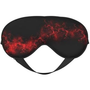 YFSGDLBN Explosion Burst Rood Zwart Gedrukt Zacht Oogmasker Slaap Aid Oogmasker Verduisterend Slaapmasker