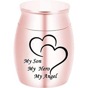 Jewelry Urn For Ashes Jewelry Urn Pendants Kleine crematie urns voor menselijke as keepsake prachtige aluminiumlegering urn mini decoratieve urns-mijn dag mijn held mijn engel