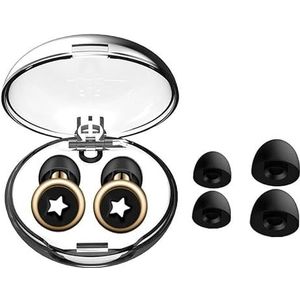 Ruisonderdrukkende oordopjes, superzachte siliconen, herbruikbaar, meeslepende geluidsisolatie (goud)