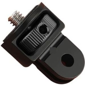 Aluminium 1/4 inch Schroef Statief Adapter Mount Houder Voor Gopro 10/9 Insta360 Actie Camera Accessoires (Color : Black)