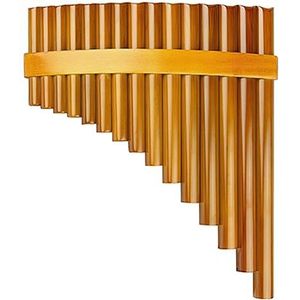 15 Pijpen Bruine Panfluit G-sleutel Panpijpen Houtblazersinstrument Chinees Traditioneel Muziekinstrument Bamboe Panfluit (Color : Left)