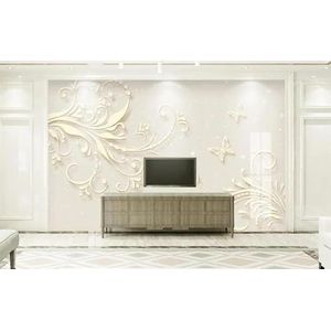 Cubic Gouden Vlinder 3D Behang Mobili Kantoor Woonkamer Bank Sofa Slaapkamer TV Achtergrond Muur Decoratie-430cm×300cm