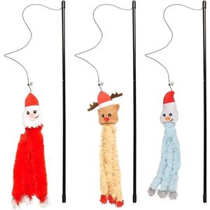 F JG Kersthanger voor katten met sneeuwpop + rendier + kwast