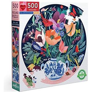 puzzel rond 500 stukjes stilleven met bloemen EEBOO